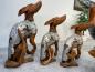 Preview: Deko Sitzender Hund 100 cm aus Holz und Aluminium