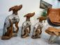 Preview: Deko Sitzender Hund 100 cm aus Holz und Aluminium