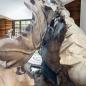 Preview: Deko Sitzender Hund 100 cm aus Holz und Aluminium