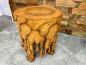 Preview: Dekoration Hocker aus Massivholz