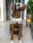 Preview: Deko Sitzender Hund 100 cm aus Holz und Aluminium