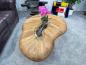 Preview: Couchtisch rund Clash aus Holz mit Edelstahl