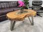 Preview: Design Sofatisch Loftstyle Altholz Edelstahl