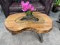 Preview: Design Sofatisch Loftstyle Altholz Edelstahl