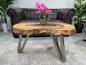 Preview: Design Sofatisch Loftstyle Altholz Edelstahl