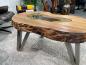 Preview: Design Sofatisch Loftstyle Altholz Edelstahl
