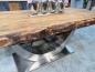 Preview: Design Massivholztisch mit extrem starker Tischplatte