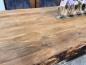 Preview: Design Massivholztisch mit extrem starker Tischplatte