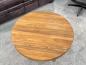 Preview: Runder Wohnzimmertisch Eternia 80 cm Holz Edelstahlgestell