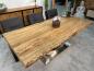 Preview: Vollmassiver Wohnzimmertisch aus recyceltem Teakholz 220cm
