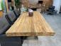 Preview: Vollmassiver Wohnzimmertisch aus recyceltem Teakholz 220cm