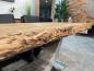 Preview: Vollmassiver Wohnzimmertisch aus recyceltem Teakholz 220cm