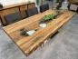 Preview: Massivholz Esstisch aus Teak Altholz 250cm