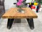 Preview: Eckiger Couchtisch aus massivem Holz EOS 100 x 80 cm