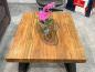 Preview: Eckiger Couchtisch aus massivem Holz EOS 100 x 80 cm