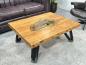 Preview: Eckiger Couchtisch aus massivem Holz EOS 100 x 80 cm