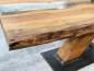 Preview: Eckiger Esszimmertisch mit massiver Teakplatte, 200x100 cm