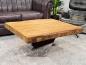 Preview: Teakholz-Couchtisch mit Kreuzbein, 100x83x43,5 cm