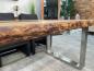 Preview: Edler Esstisch Old Elements aus Altholz massiv rechteckig modern rustikal