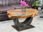 Preview: Massivholz Couchtisch Baumstamm Baumscheibe Expression Handarbeit