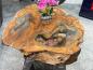 Preview: Massivholz Couchtisch Baumstamm Baumscheibe Expression Handarbeit