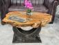 Preview: Massivholz Couchtisch Baumstamm Baumscheibe Expression Handarbeit