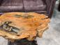 Preview: Massivholz Couchtisch Baumstamm Baumscheibe Expression Handarbeit