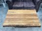Preview: Massiver Couchtisch Holz mit Edelstahl modern rustikal Massivholz