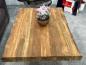 Preview: Massiver Couchtisch Holz mit Edelstahl modern rustikal Massivholz