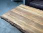 Preview: Massiver Couchtisch Holz mit Edelstahl modern rustikal Massivholz