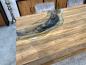 Preview: Holztisch Esstisch Glaseinlagen