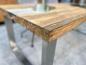 Preview: Holztisch Esstisch Glaseinlagen
