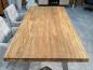 Preview: Massivholz Esstisch Elements 180 cm Teakholz mit Glaseinlage