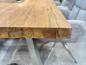 Preview: Massivholz Esstisch Elements 180 cm Teakholz mit Glaseinlage