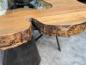 Preview: Esstisch einmalig Designtisch mit Wildkante