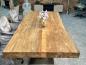 Preview: Wohnzimmertisch Deep Island 220x100 aus massivem Altholz und Edelstahl