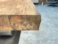 Preview: Wohnzimmertisch Deep Island 220x100 aus massivem Altholz und Edelstahl