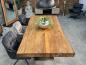 Preview: Esszimmertisch Deep Island 220 x 100 cm Altholz Edelstahl