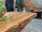 Preview: Esszimmertisch Deep Island 220 x 100 cm Altholz Edelstahl