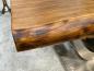 Preview: Massivholz Esstisch "Deep Island" mit Glaseinlage 180 cm