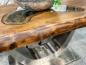 Preview: Massivholz Esstisch "Deep Island" mit Glaseinlage 180 cm
