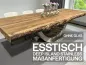 Preview: Masstisch Esstisch auf Wunschmass mit Edelstahl
