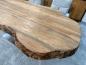Preview: Massiver Holztisch mit Baumkante