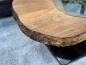 Preview: Massivholz Couchtisch mit Glaseinlage Fjord
