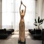 Preview: Holzskulptur Raumtrenner Teakholz