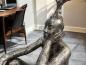 Preview: Große Deko-Figur aus Aluminium Mann mit Baum