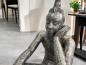 Preview: Große Deko-Figur aus Aluminium Mann mit Baum