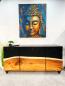Preview: Handgemaltes Ölgemälde auf Leinwand "Bunter Buddha" ca. 100 x 120 x 4 cm