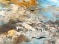 Preview: Handgemaltes Ölgemälde auf Leinwand "Hafen Landschaft" ca. 150 x 100 x 4 cm
