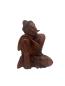 Preview: Handgeschnitzte Deko-Skulptur Buddha L aus Massivholz